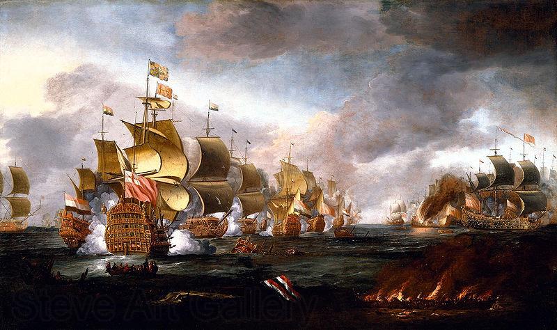 Adriaen Van Diest The Battle of Lowestoft France oil painting art